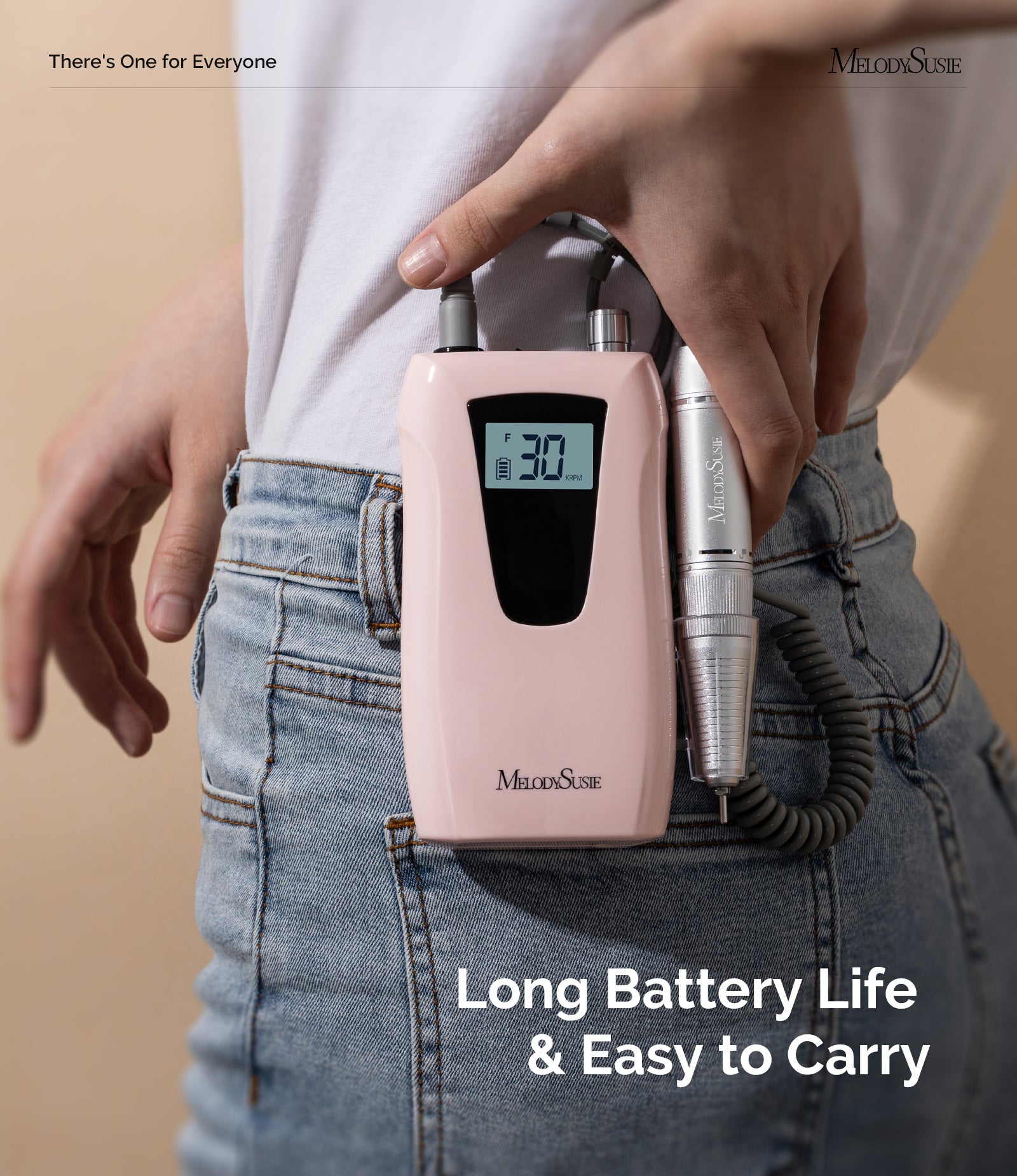 Selene(SC320D) Clip-On Rechargeable Nail Drill 30,000RPM - 图片2