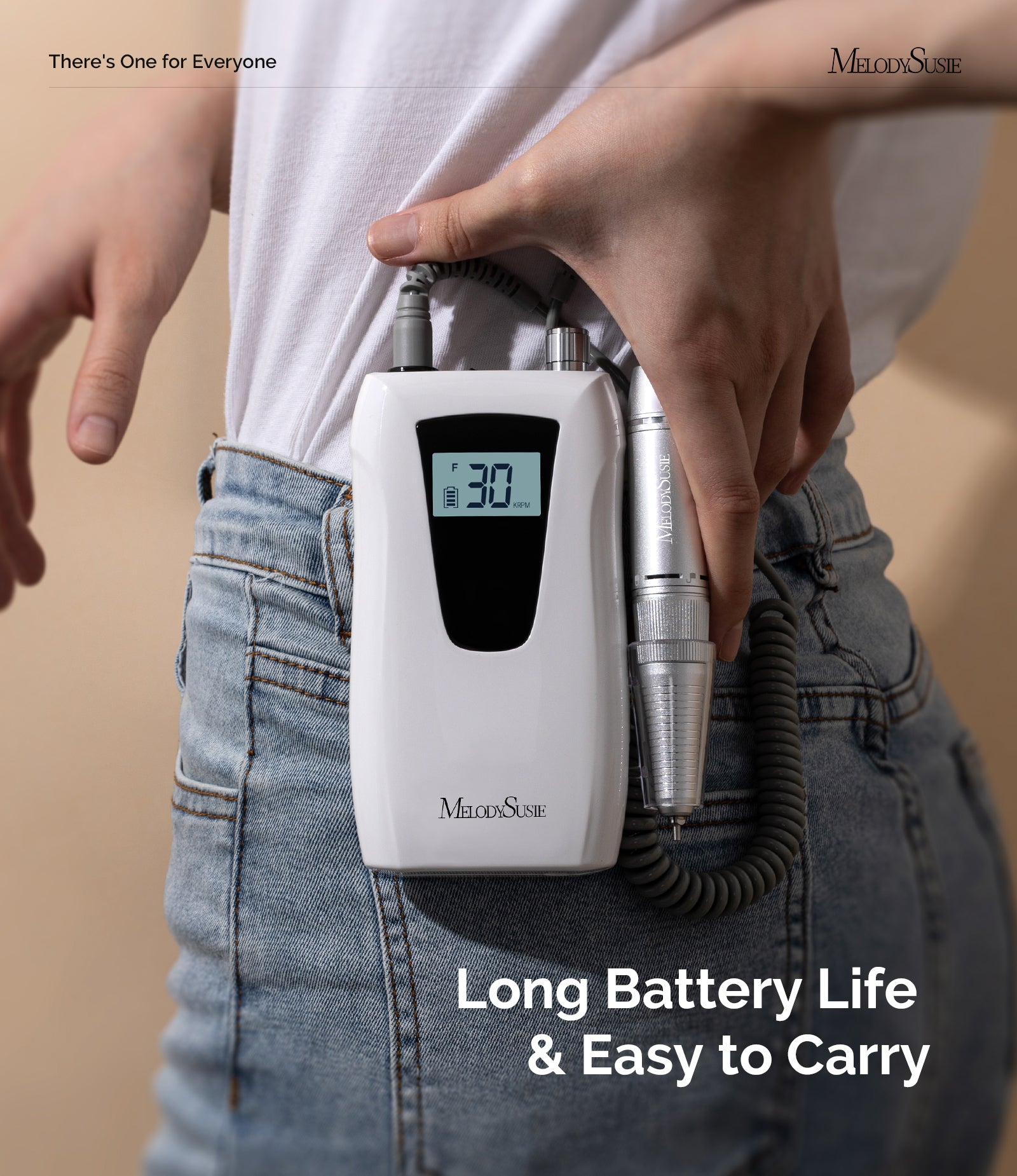 Selene(SC320D) Clip-On Rechargeable Nail Drill 30,000RPM - 图片2