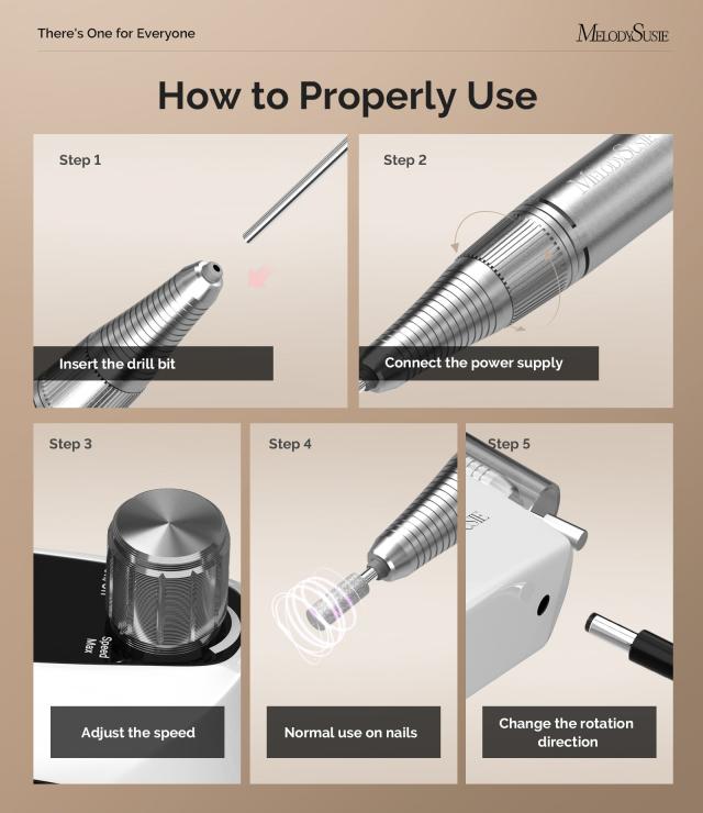 Selene(SC320D) Clip-On Rechargeable Nail Drill 30,000RPM