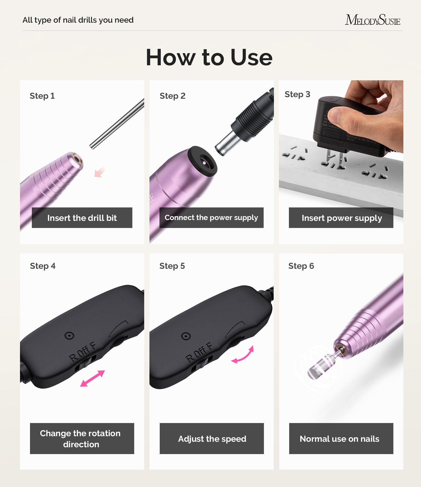 Sheen(PC120B) Pen-Shaped Portable Nail Drill 20,000RPM - 图片4