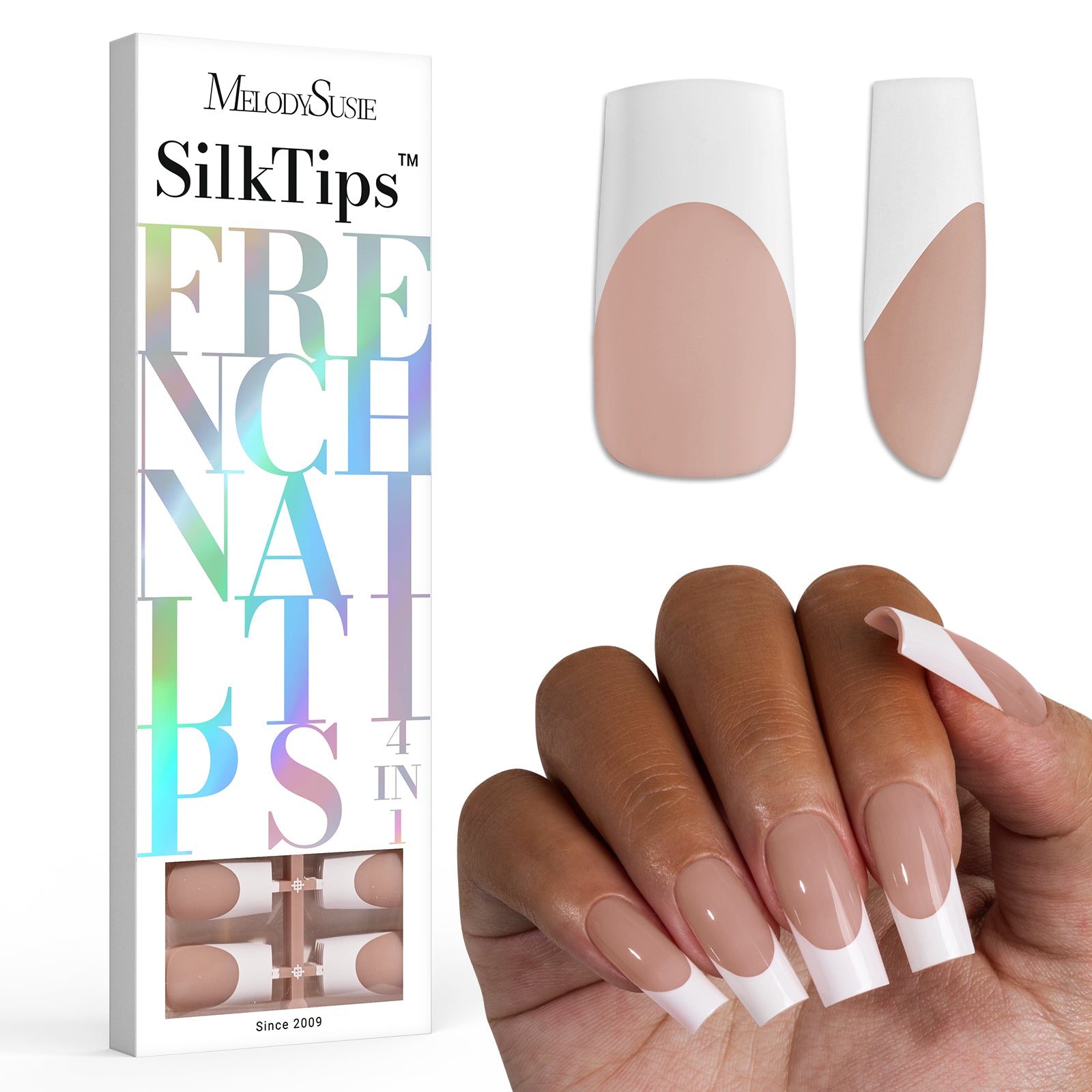 SilkTips 4 in 1  French Soft Gel Nail Tips - 150Pcs (US ONLY) - 图片12