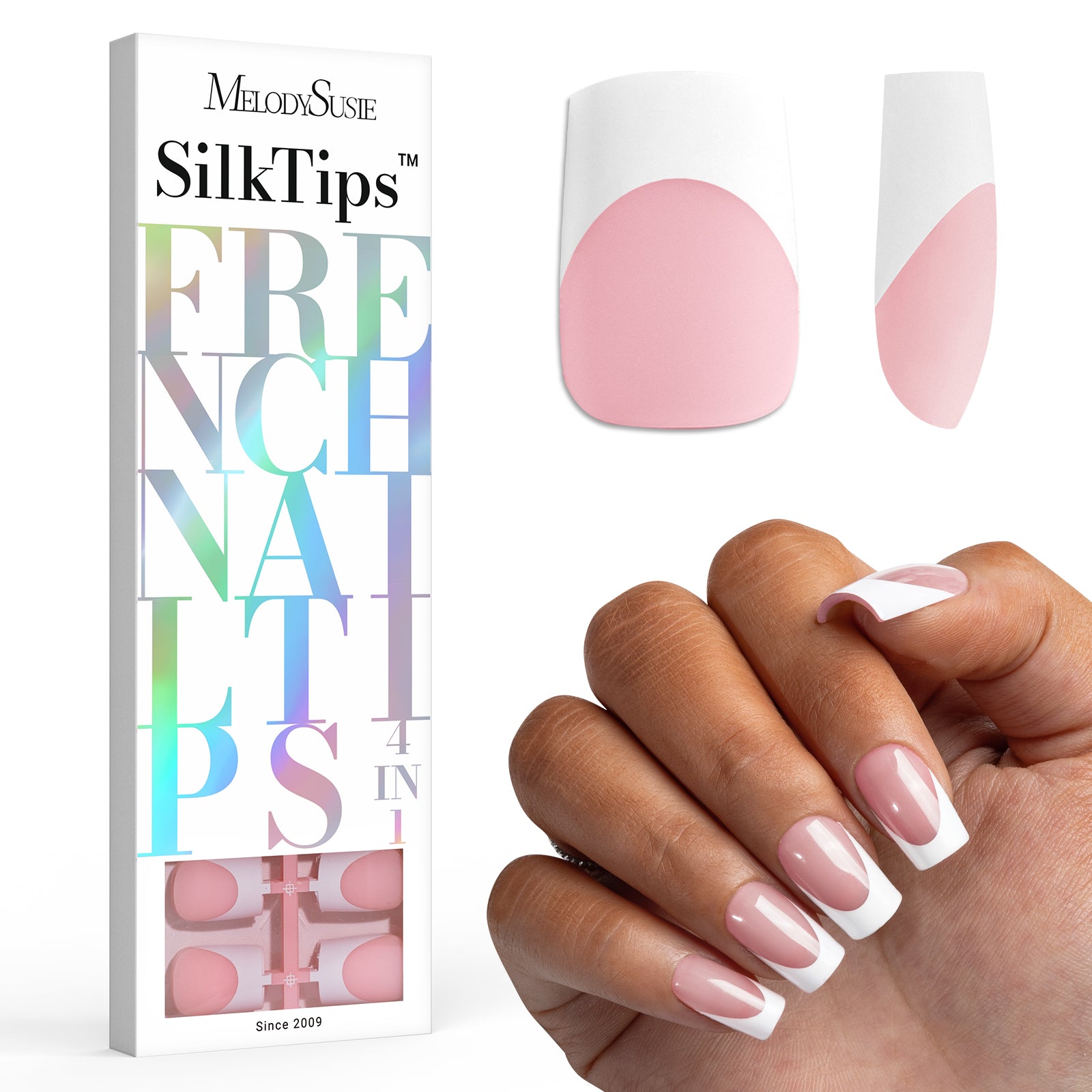 SilkTips 4 in 1  French Soft Gel Nail Tips - 150Pcs (US ONLY) - 图片10