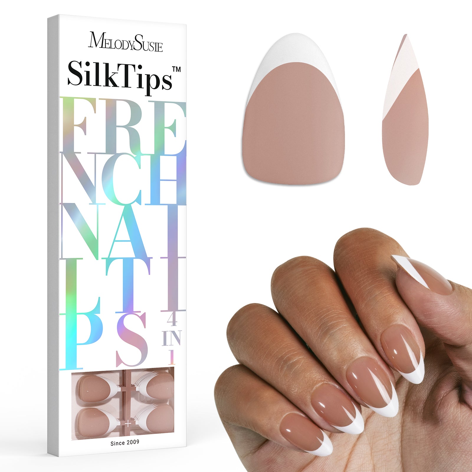SilkTips 4 in 1  French Soft Gel Nail Tips - 150Pcs (US ONLY) - 图片14
