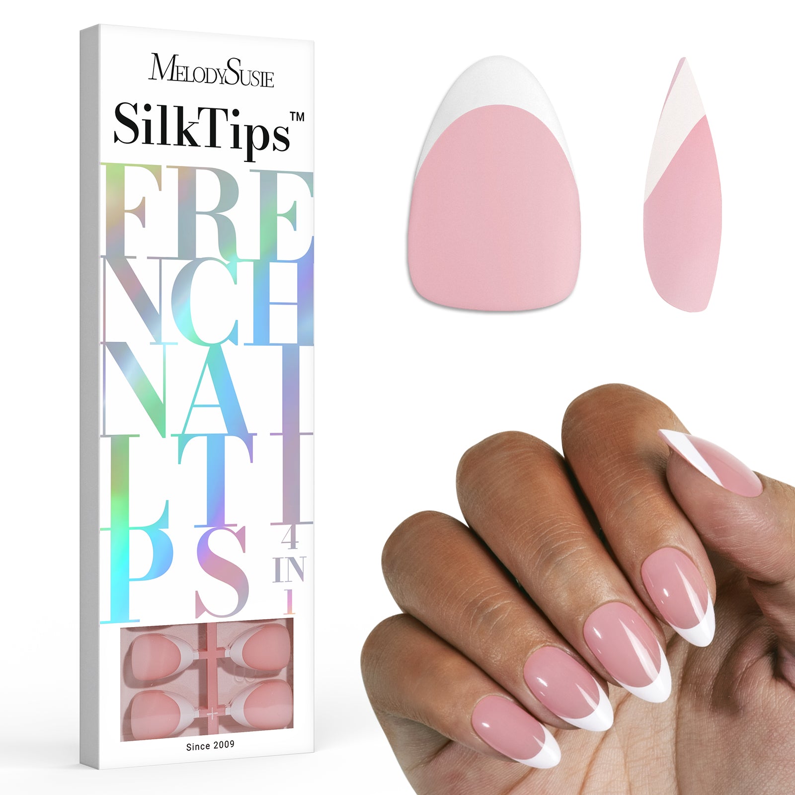 SilkTips 4 in 1  French Soft Gel Nail Tips - 150Pcs (US ONLY) - 图片9