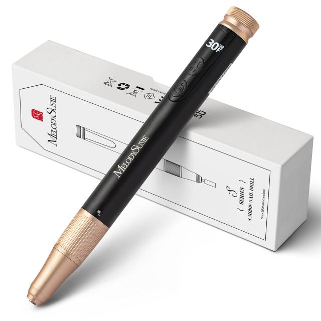 SM180F Pen-Shaped Rechargeable Nail Drill 30,000RPM - Black