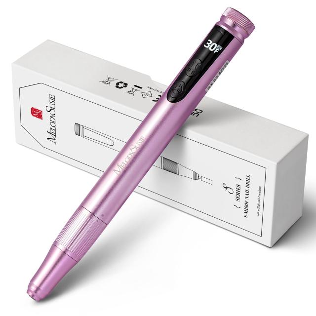 SM180F Pen-Shaped Rechargeable Nail Drill 30,000RPM - Rose Gold