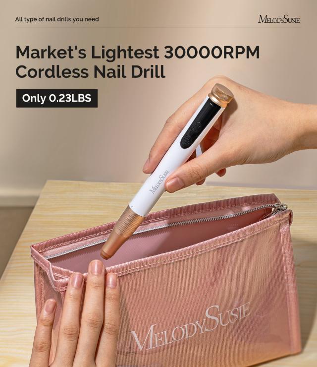 SM180F Pen-Shaped Rechargeable Nail Drill 30,000RPM - White