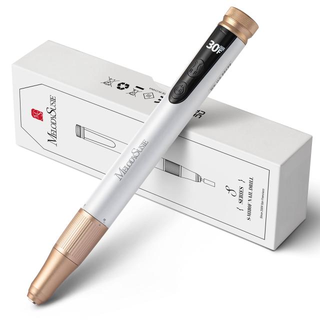 SM180F Pen-Shaped Rechargeable Nail Drill 30,000RPM - White
