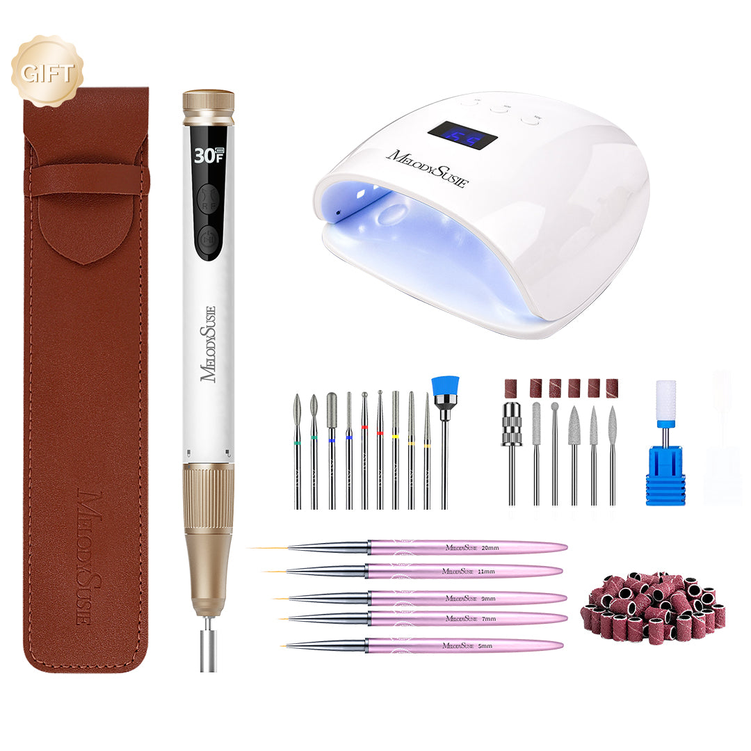 SM180F Portable & Stepless Speed Rechargeable Nail Drill 30000RPM - 图片11