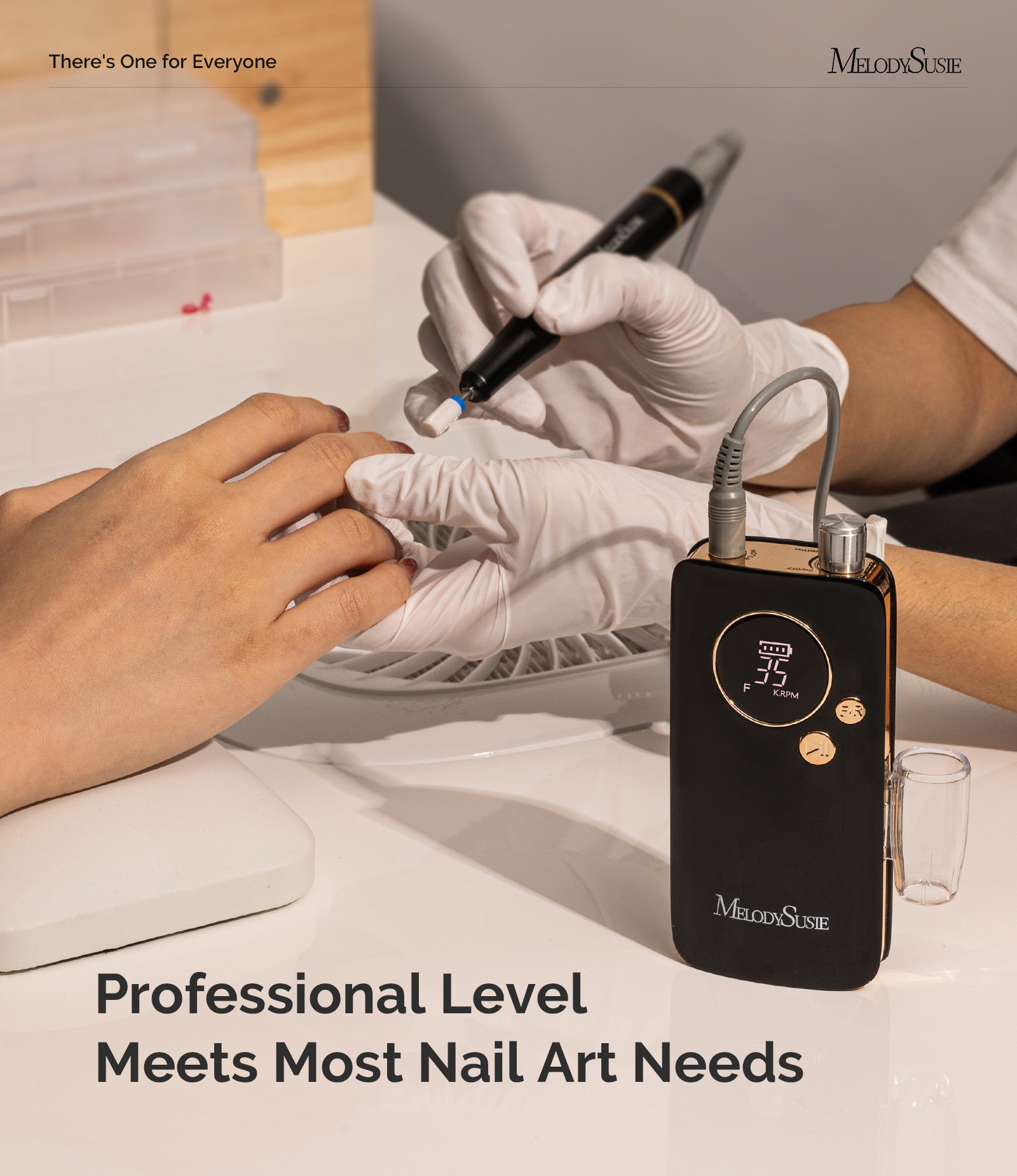 SM200F Clip-On Advanced Rechargeable Nail Drill 35,000RPM - Black - 图片5