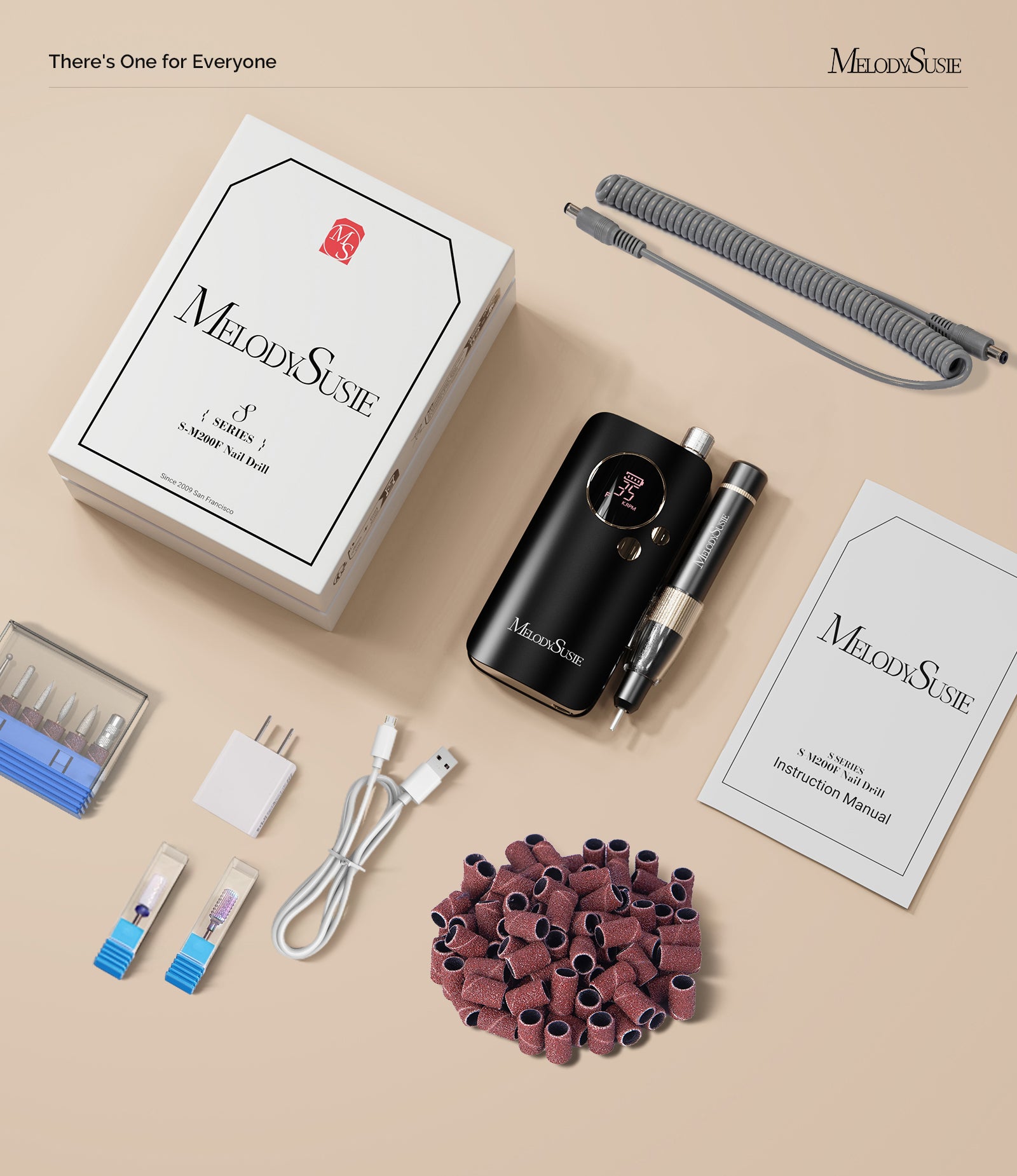 SM200F Clip-On Advanced Rechargeable Nail Drill 35,000RPM - Black - 图片6