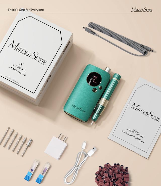 SM200F Clip-On Advanced Rechargeable Nail Drill 35,000RPM - Green