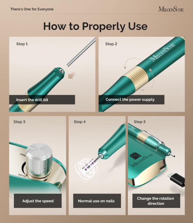 SM200F Clip-On Advanced Rechargeable Nail Drill 35,000RPM Set