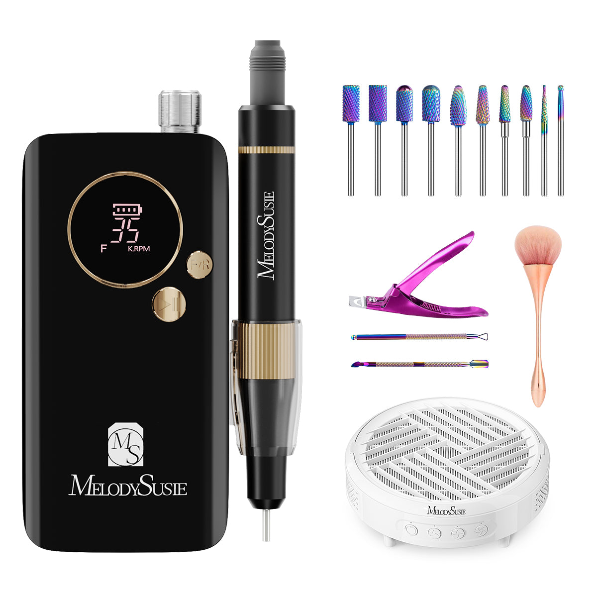 SM200F Clip-On Advanced Rechargeable Nail Drill 35,000RPM Set