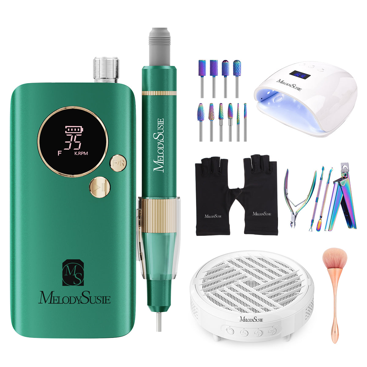 SM200F Clip-On Advanced Rechargeable Nail Drill 35,000RPM Set - 图片6