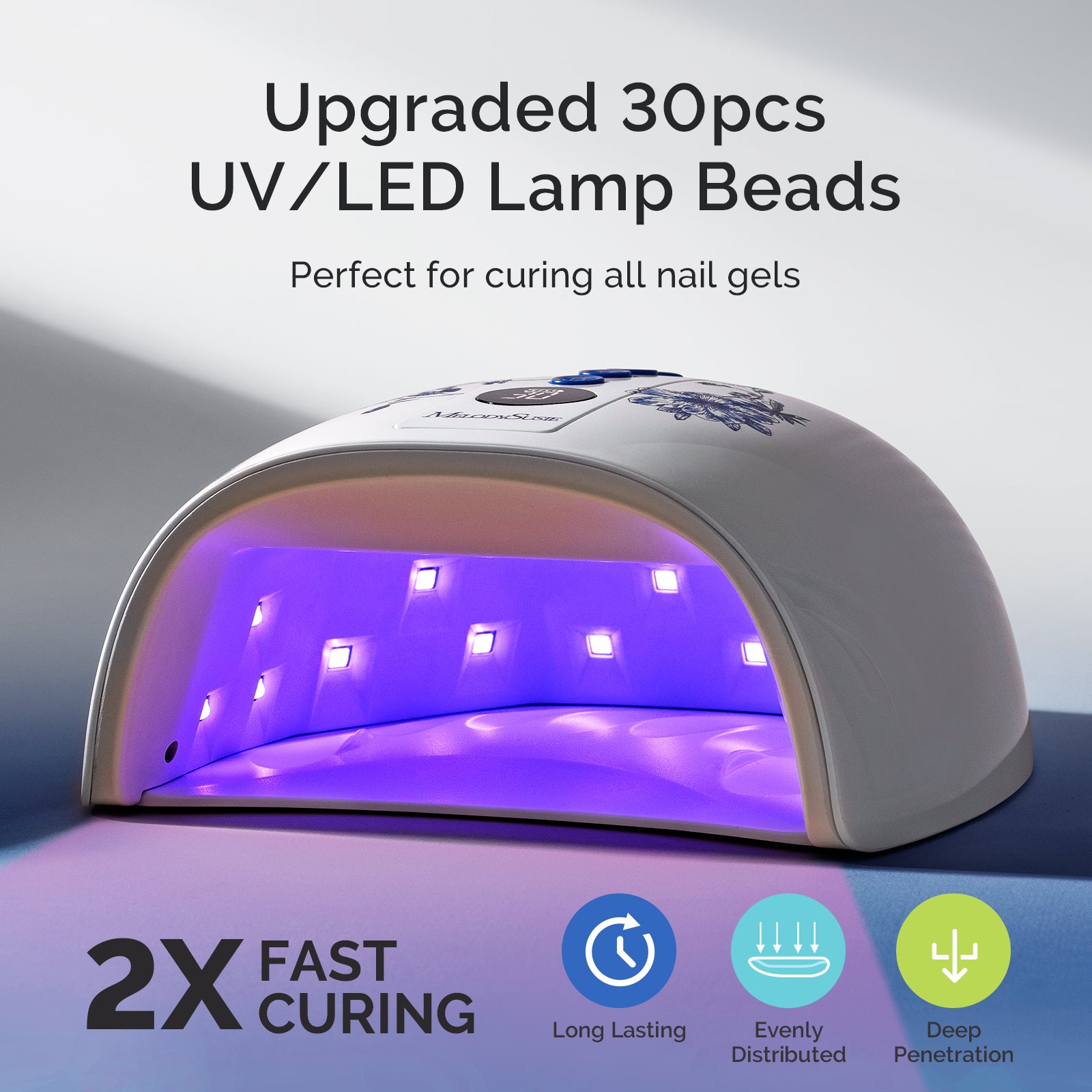 SM200F Plus Rechargeable 35,000RPM Nail Drill Art Design Gift Box - 图片8