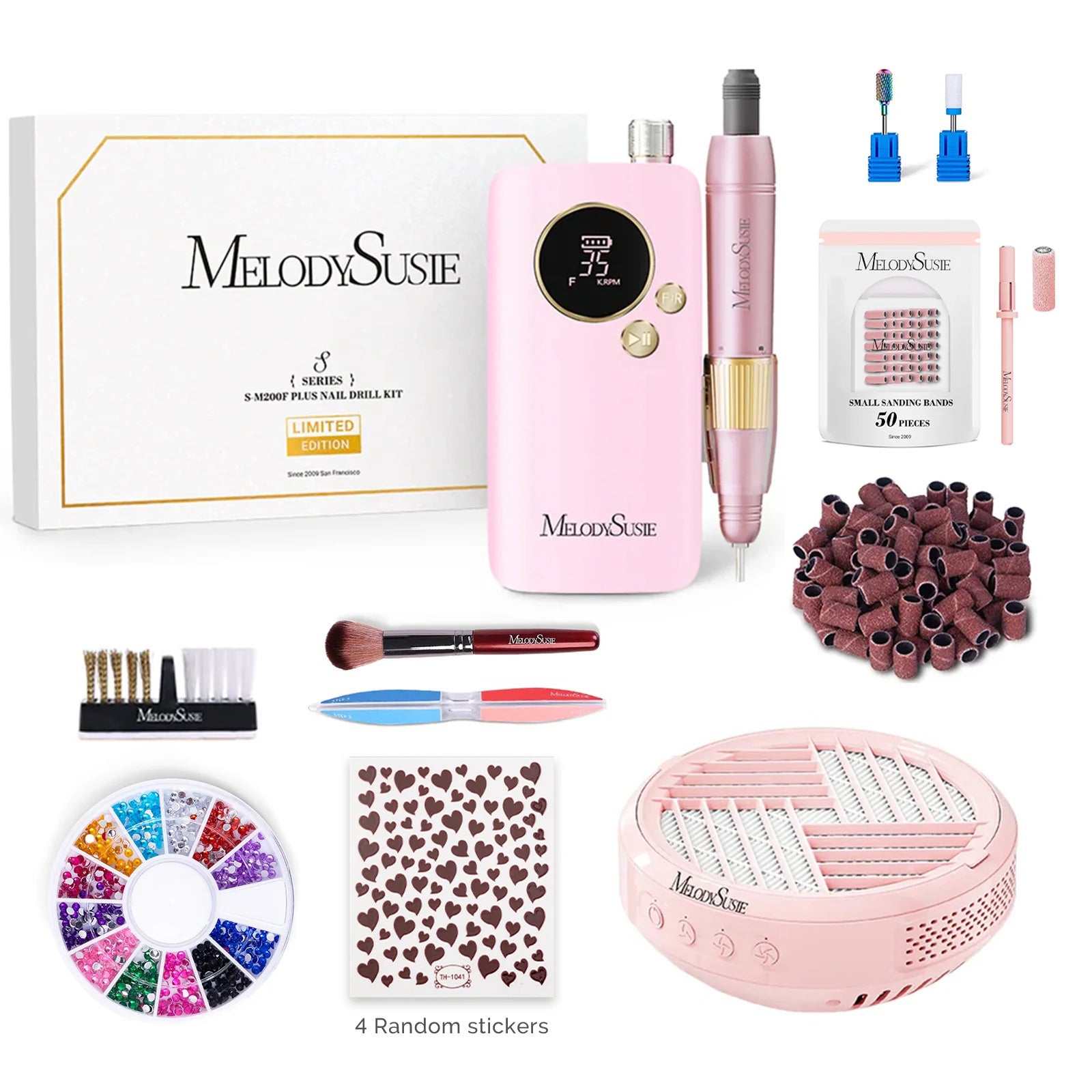 SM200F Plus Rechargeable 35,000RPM Nail Drill Gift Box - 图片5