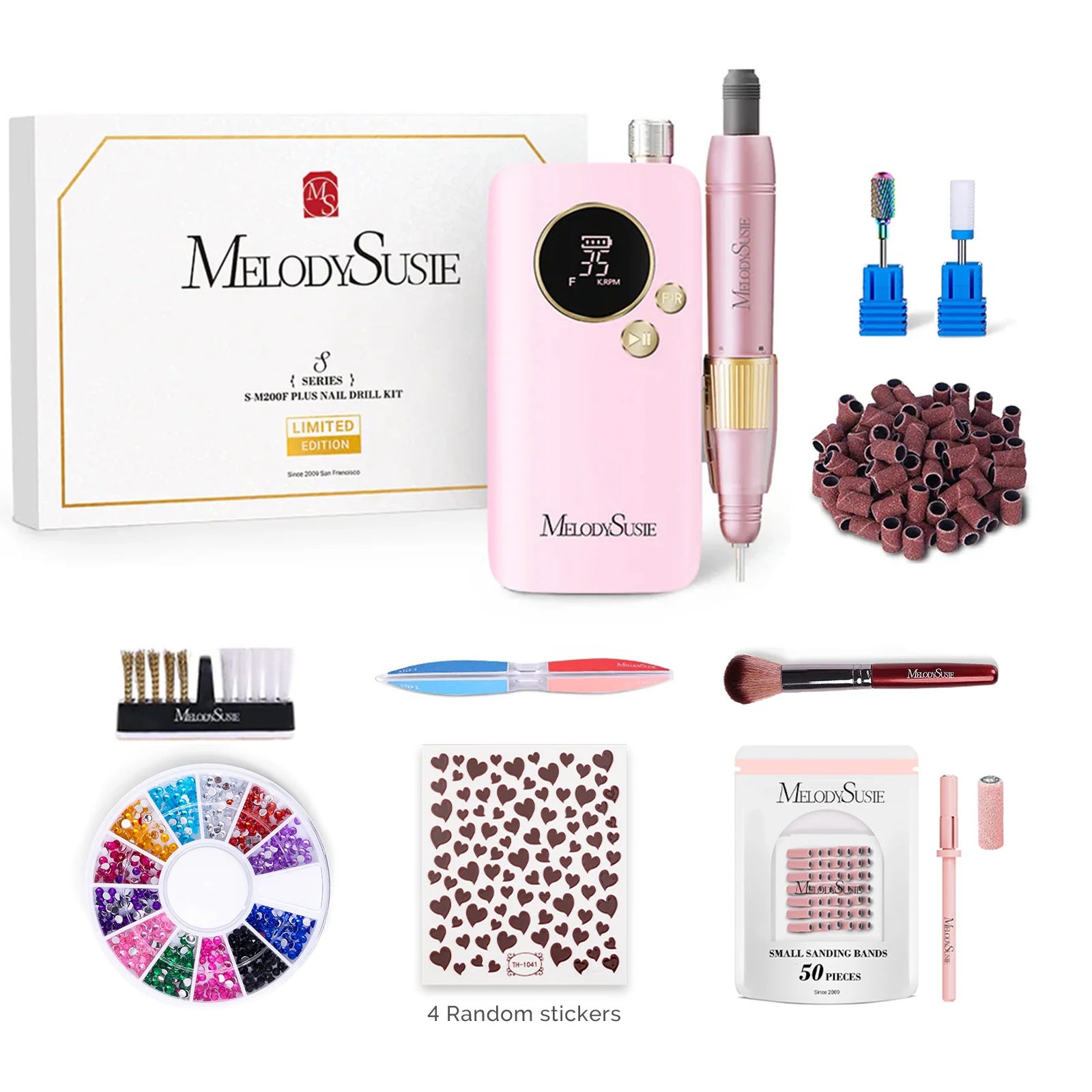 SM200F Plus Rechargeable 35,000RPM Nail Drill Gift Box