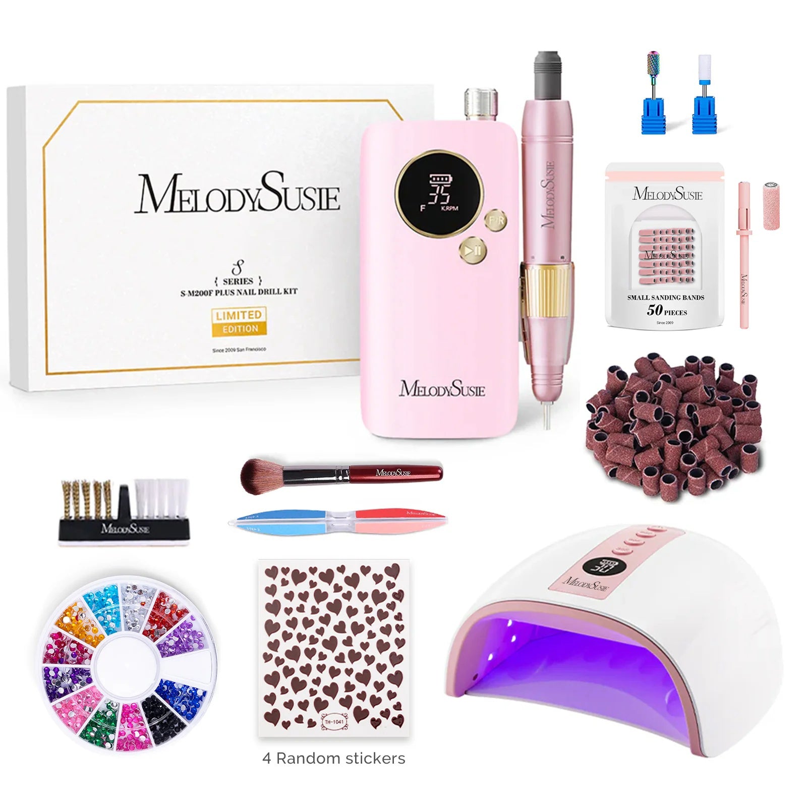 SM200F Plus Rechargeable 35,000RPM Nail Drill Gift Box - 图片6