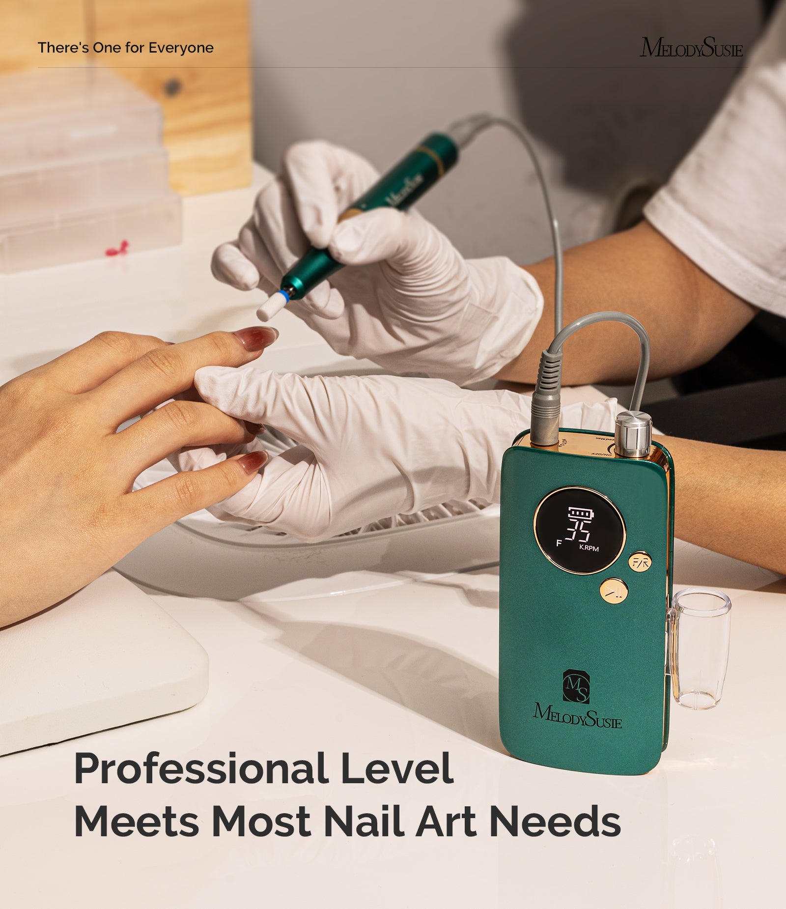 SM200F Rechargeable Nail Drill 35,000RPM - Manicure Beginner Kit - 图片7