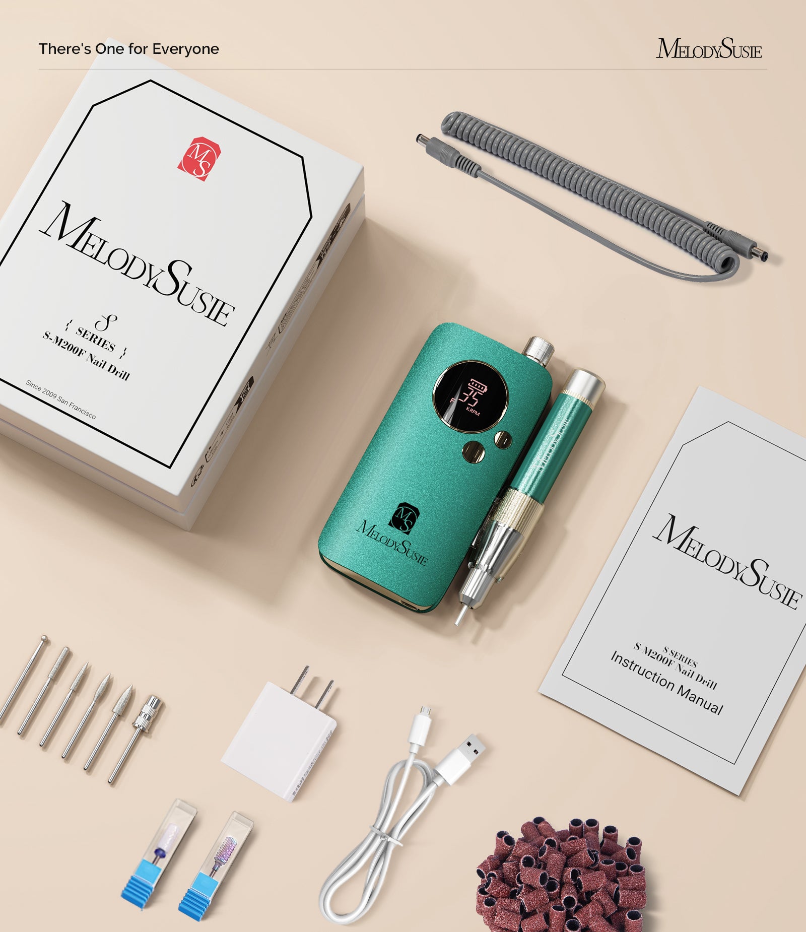 SM200F Rechargeable Nail Drill 35,000RPM - Manicure Beginner Kit - 图片8