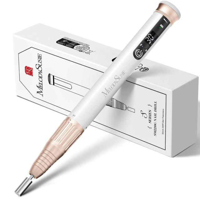 SM220G Pen-Shaped Rechargeable Nail Drill 30,000RPM - White
