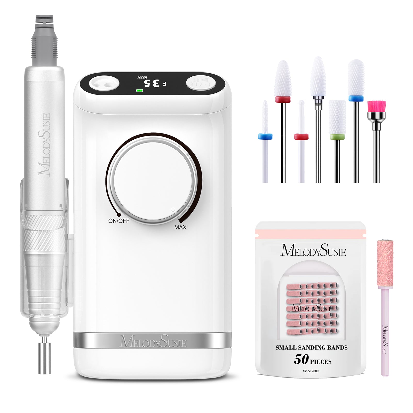 SM320G Clip-On Advanced Rechargeable 2-in-1 Nail Drill with Tilted Display Design 35,000RPM - 图片7