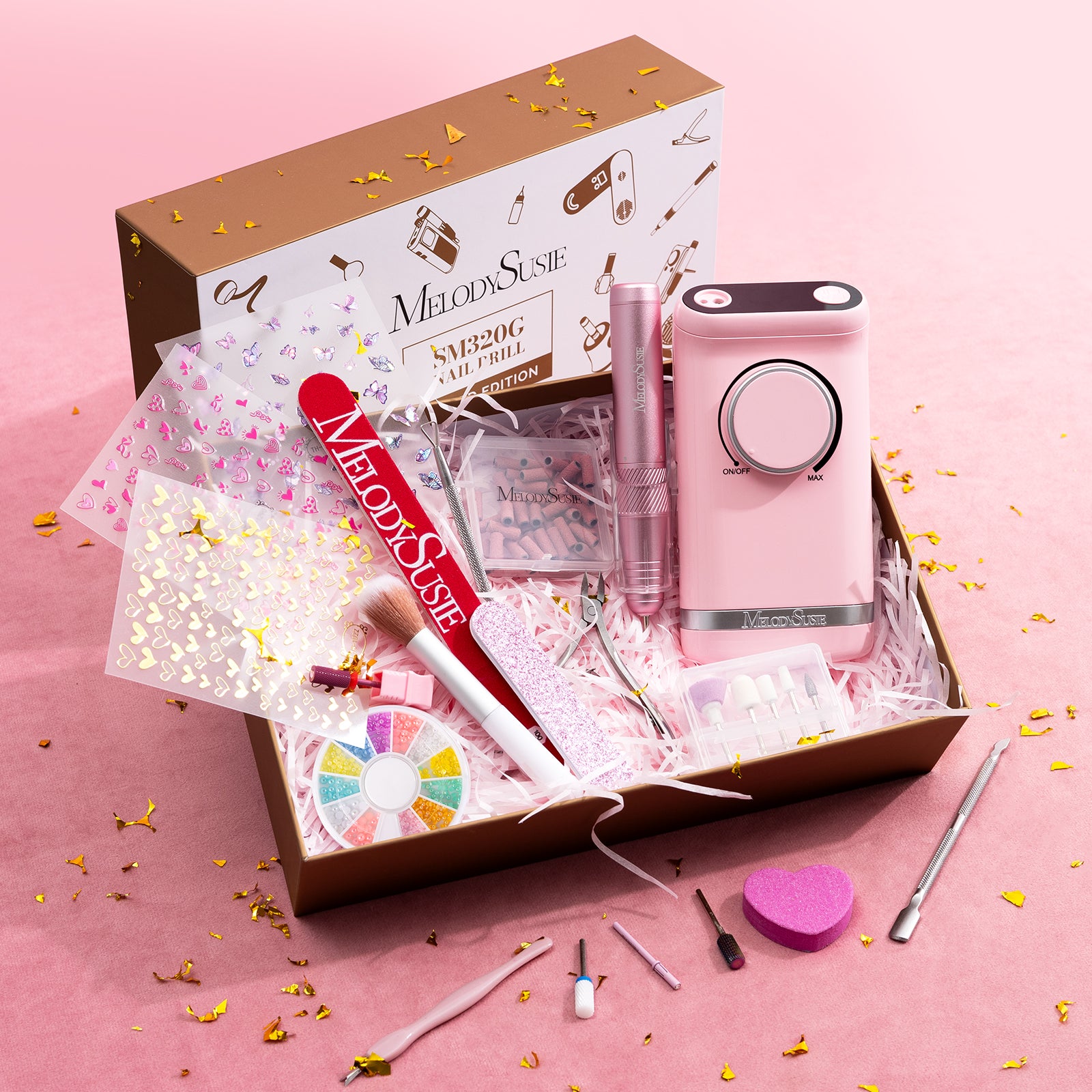 SM320G Rechargeable 35,000RPM Nail Drill Gift Box - 图片2