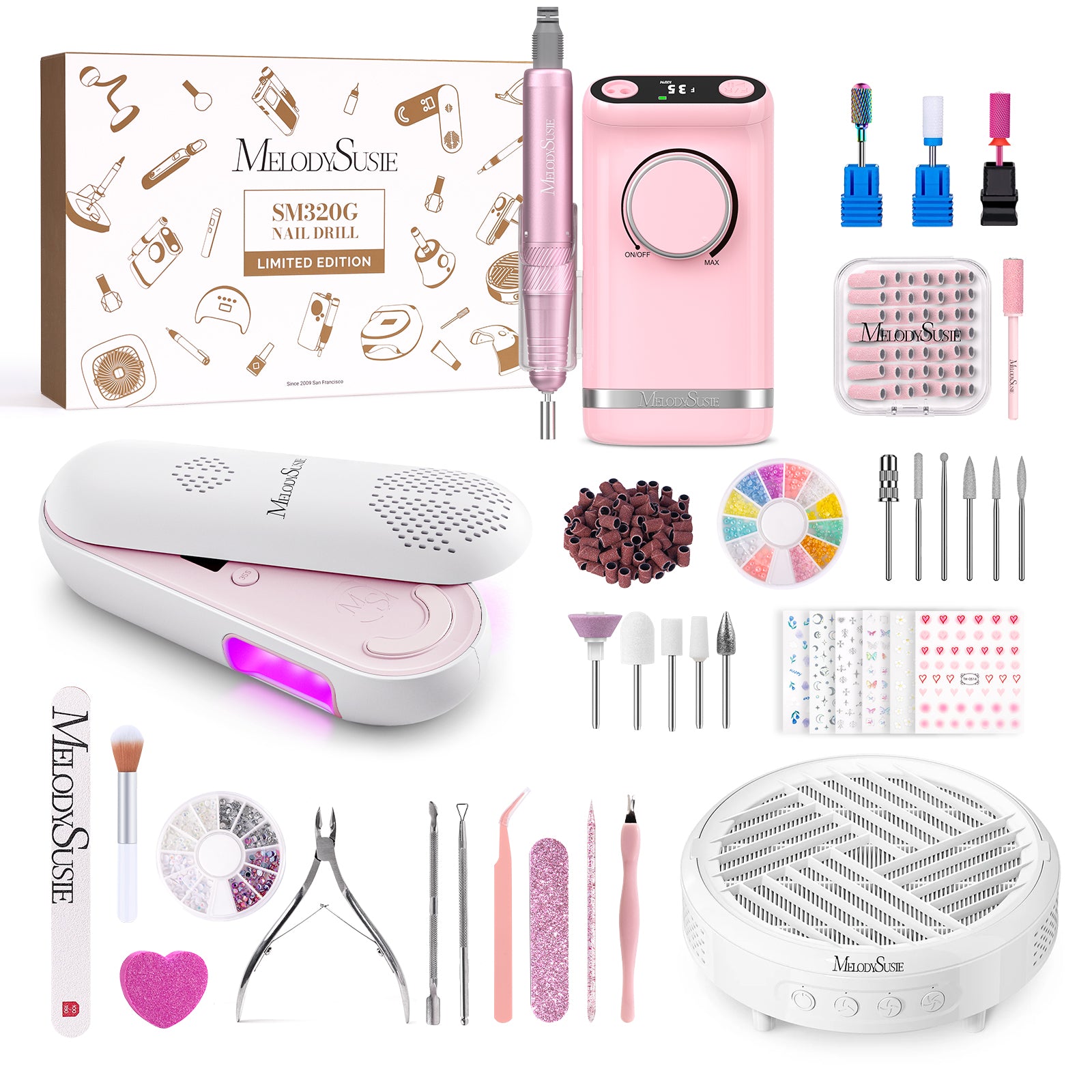 SM320G Rechargeable 35,000RPM Nail Drill Gift Box - 图片12