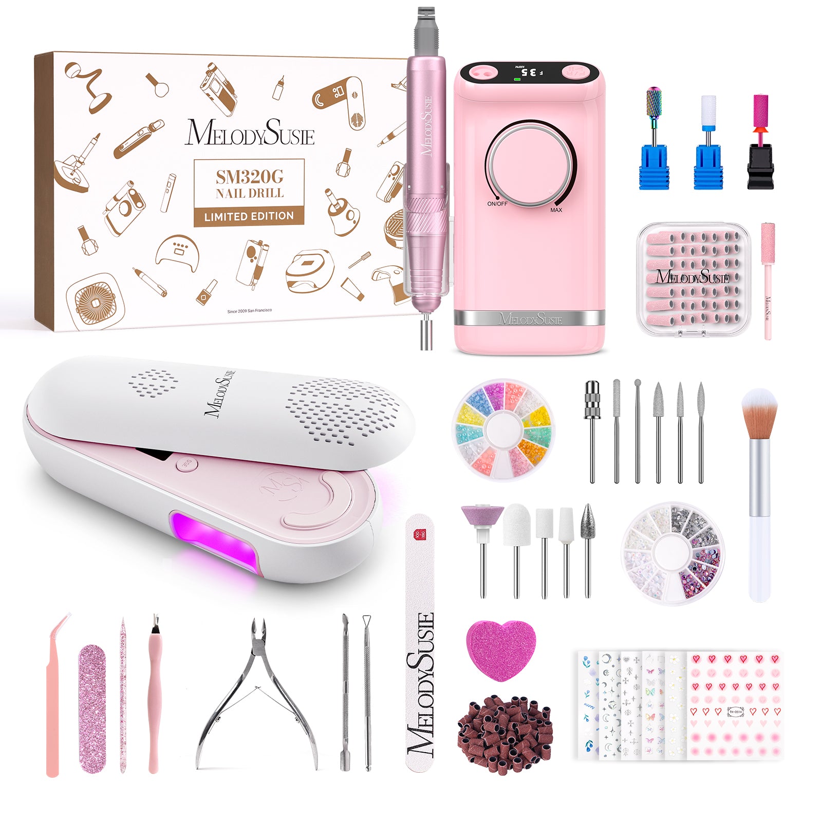 SM320G Rechargeable 35,000RPM Nail Drill Gift Box - 图片11