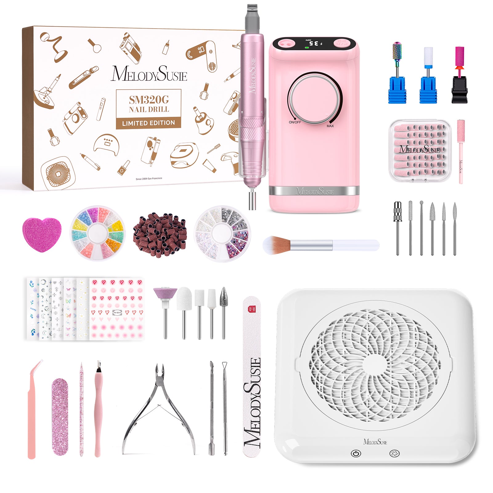 SM320G Rechargeable 35,000RPM Nail Drill Gift Box - 图片10