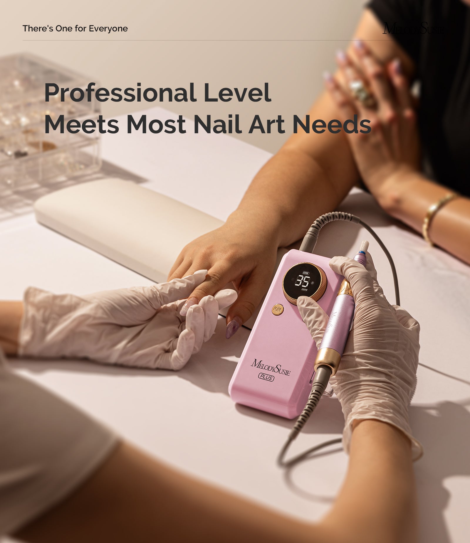 SM330G Clip-On Advanced Rechargeable 2-in-1 Nail Drill with Built-In Stand 35,000RPM - 图片5