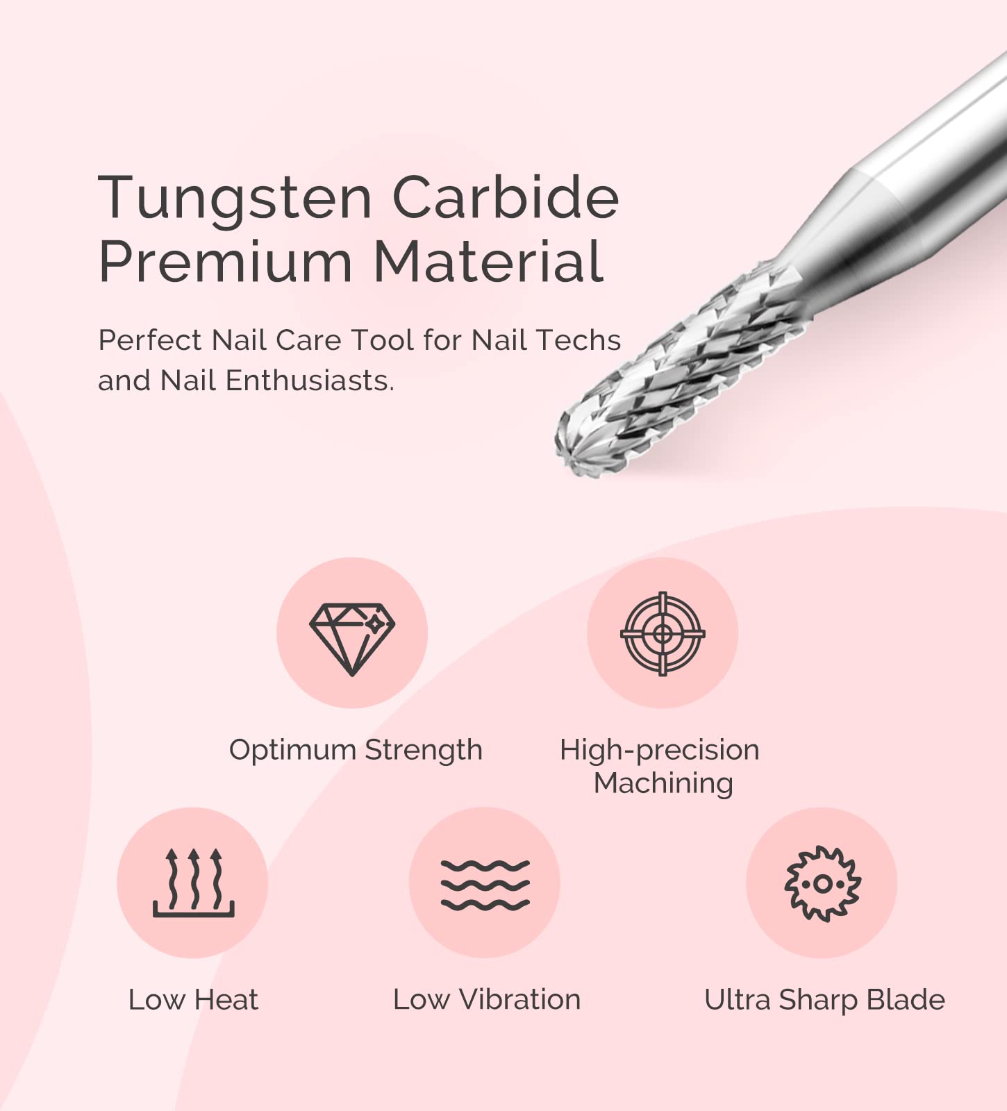 Small Round Barrel Tungsten Carbide Nail Drill Bit - 图片4