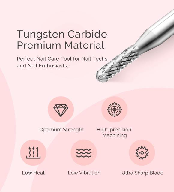 Small Round Barrel Tungsten Carbide Nail Drill Bit