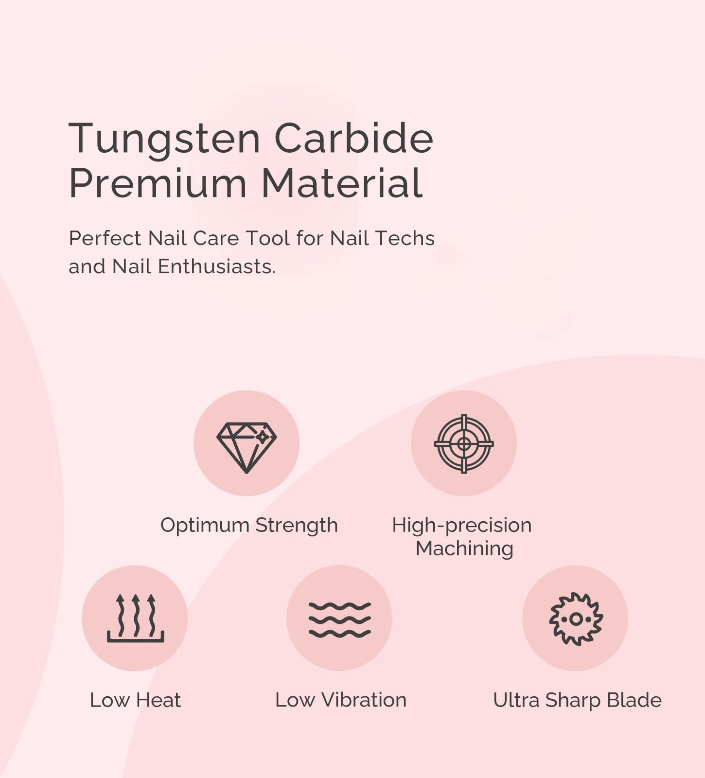 Small Round Tapered Tungsten Carbide Cuticle Clean Nail Drill Bit - 图片2