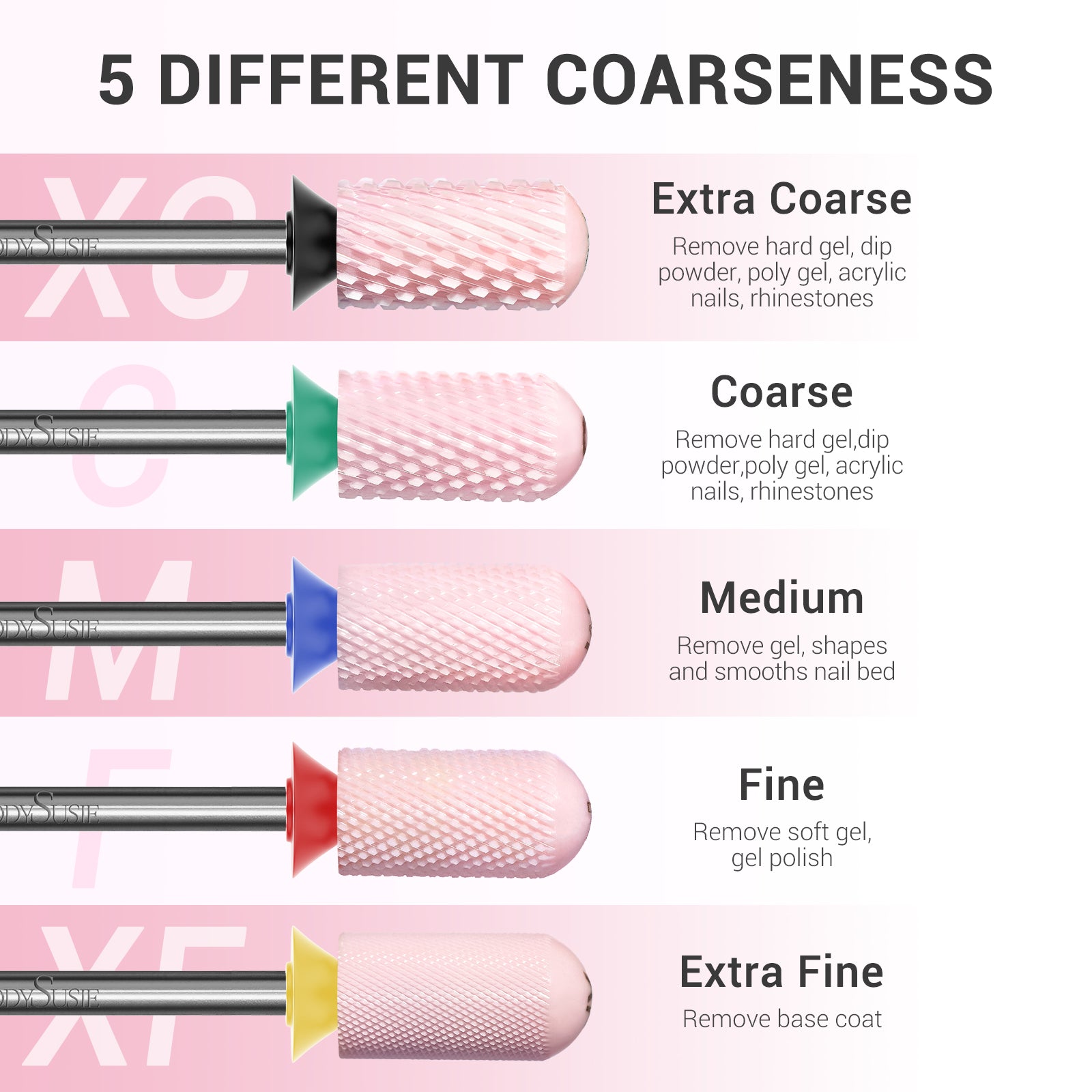 Smooth Round Top Large Barrel Ceramic Nail Drill Bit - 图片4