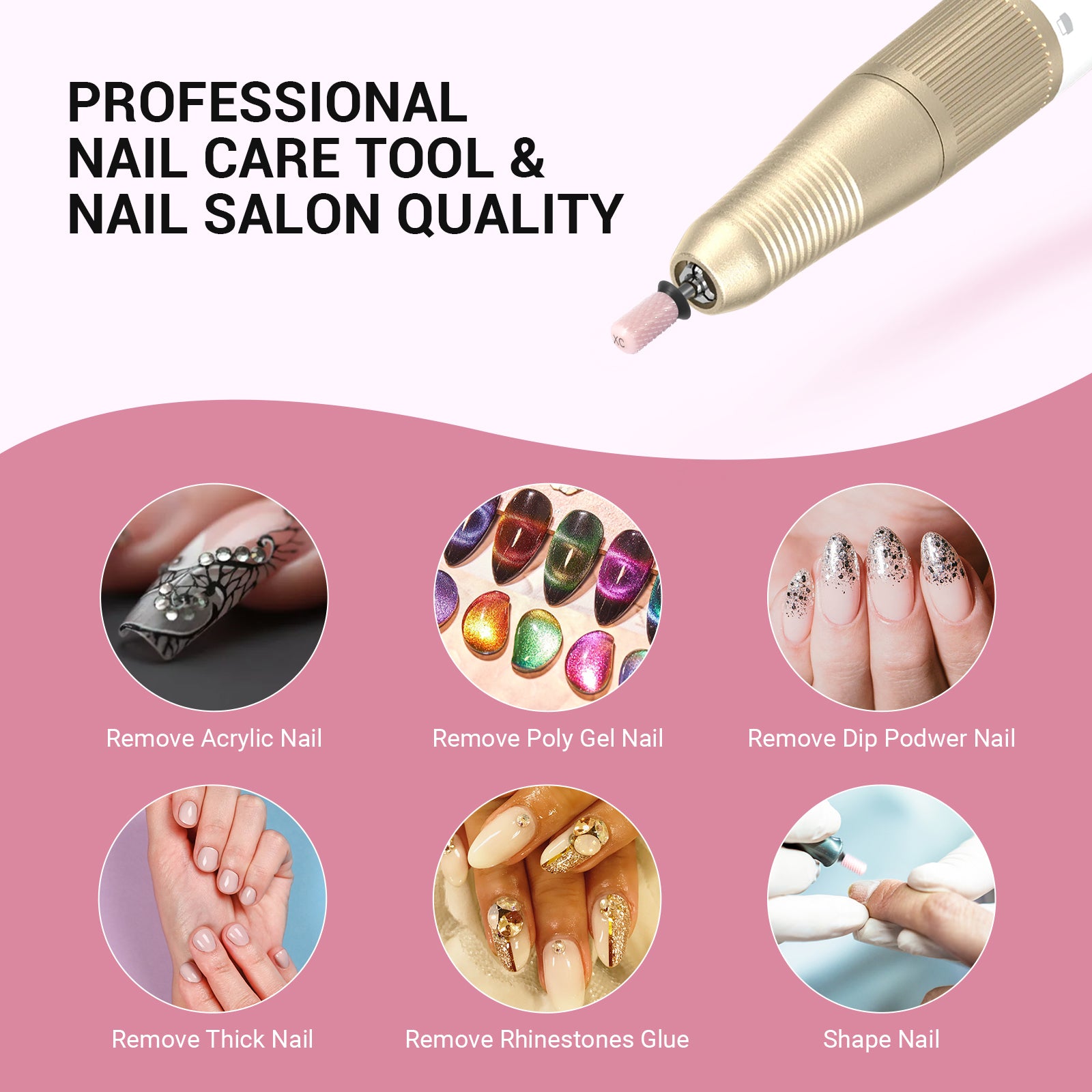 Smooth Round Top Large Barrel Ceramic Nail Drill Bit - 图片7