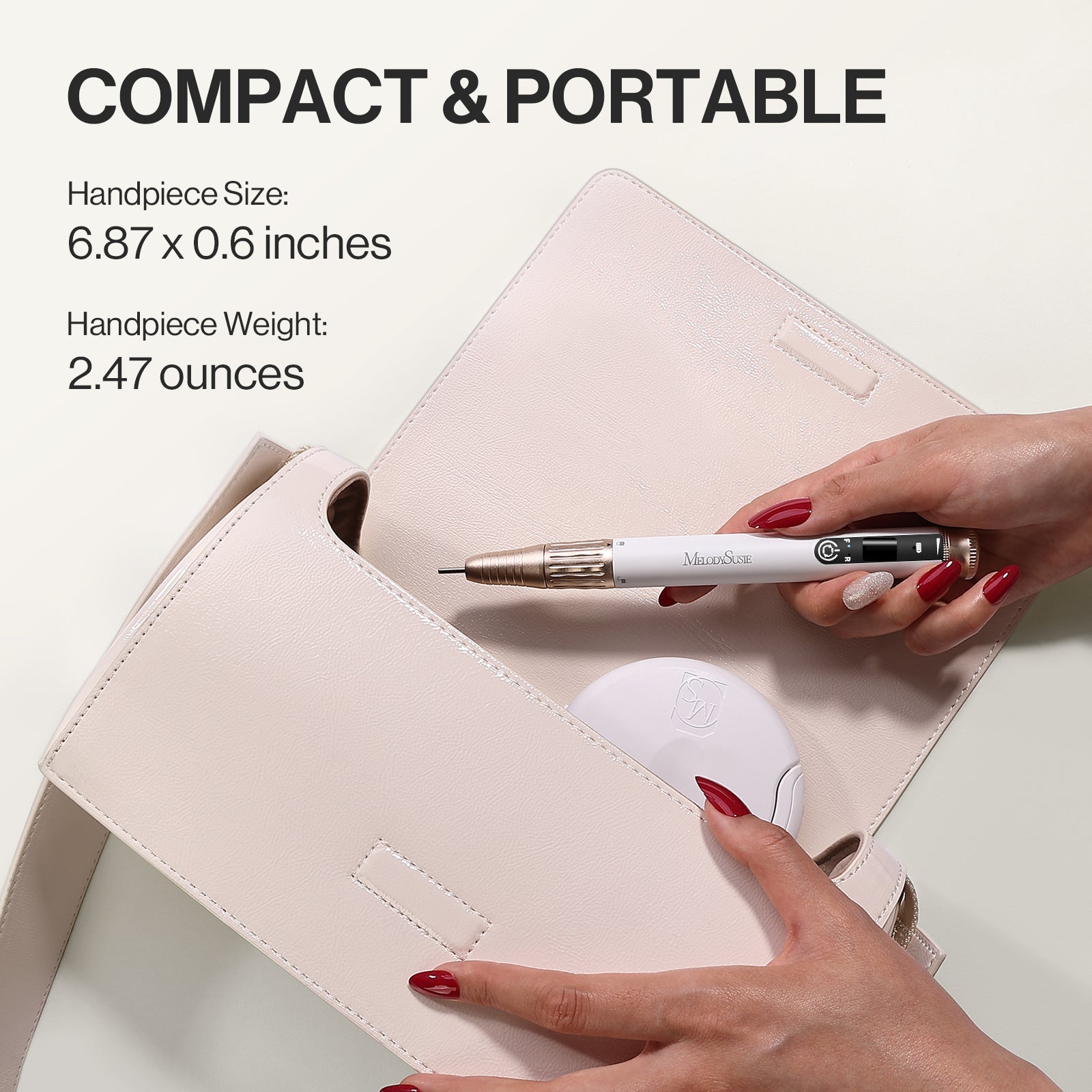 SP1(SM220E) Pen-Shaped Rechargeable Nail Drill 30,000RPM - Beginner Set - 图片6