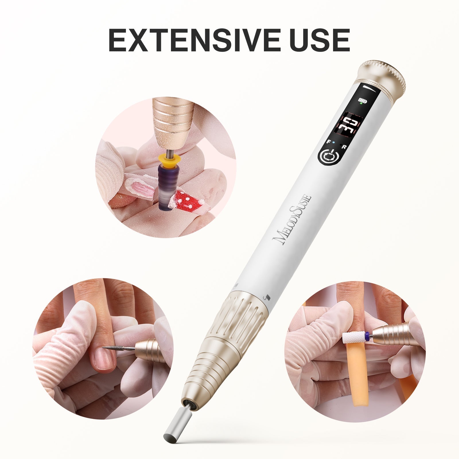 SP1(SM220E) Pen-Shaped Rechargeable Nail Drill 30,000RPM - Beginner Set - 图片7