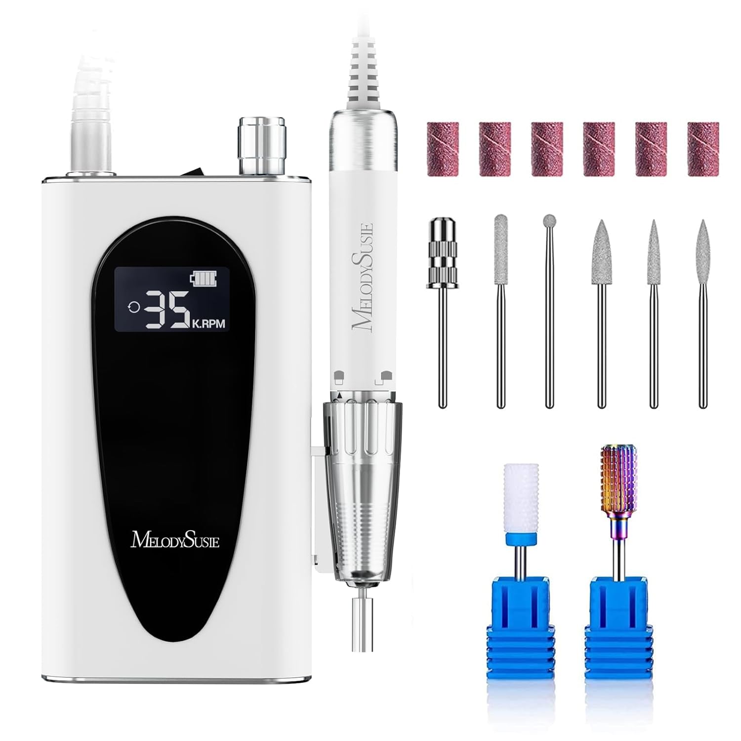 Sparkle Plus(MM400C) Clip-On Professional Rechargeable Nail Drill 35,000RPM - 图片8