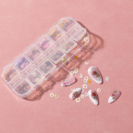 Special Colorful Flower Nail Accessories