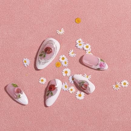 Special Colorful Flower Nail Accessories