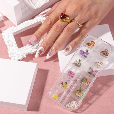 Special Colorful Flower Nail Accessories