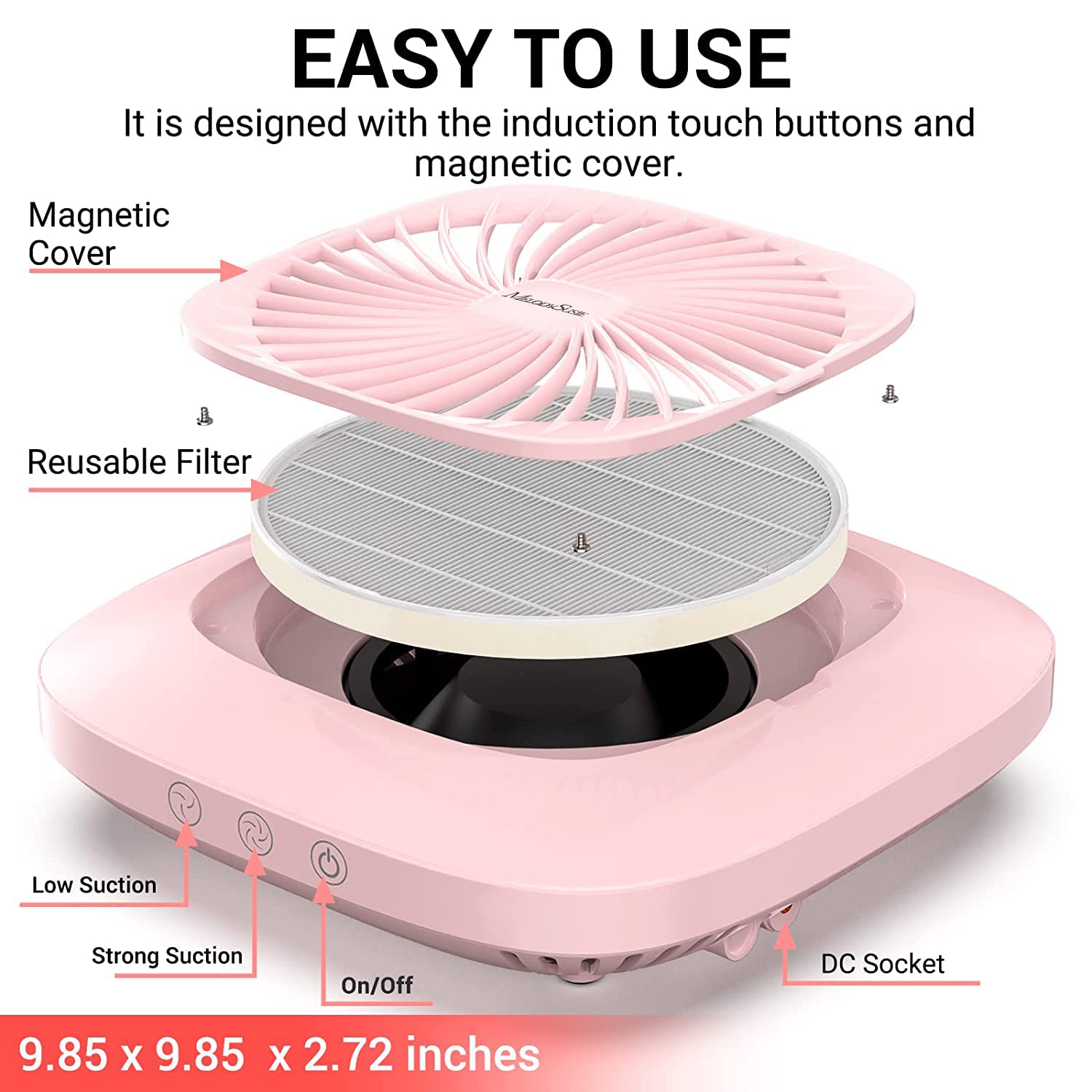 SPro Nail Dust Collector-Pink - 图片4