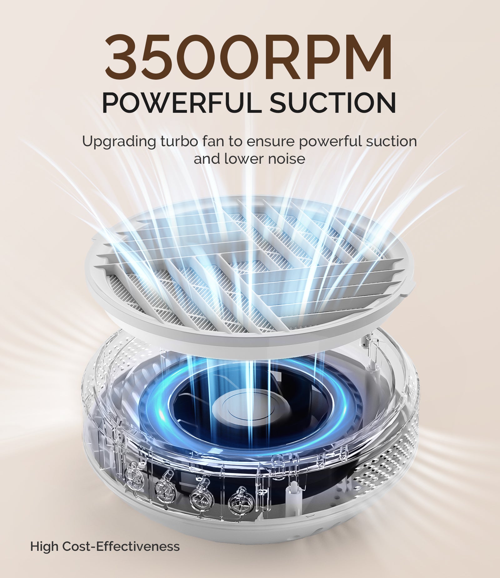 SProR Cordless & Rechargeable Nail Dust Collector - White - 图片2