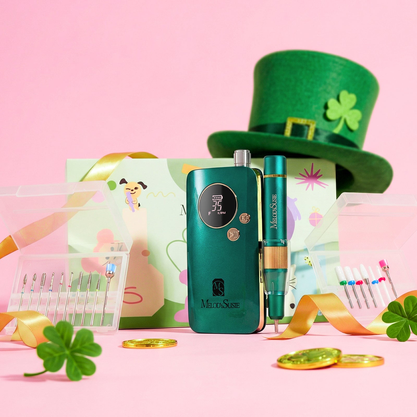 St. Patrick's Day SM200F Nail Drill Gift Box - 图片2