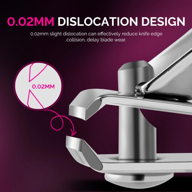 Stainless Steel Nail Clippers 2 in 1 Kit - Pink