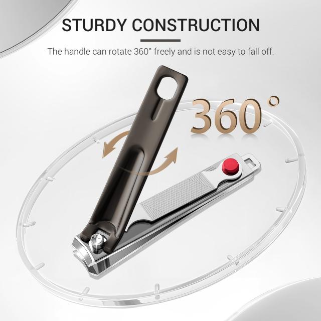 Stainless Steel Nail Clippers 3 in 1 Kit - Black