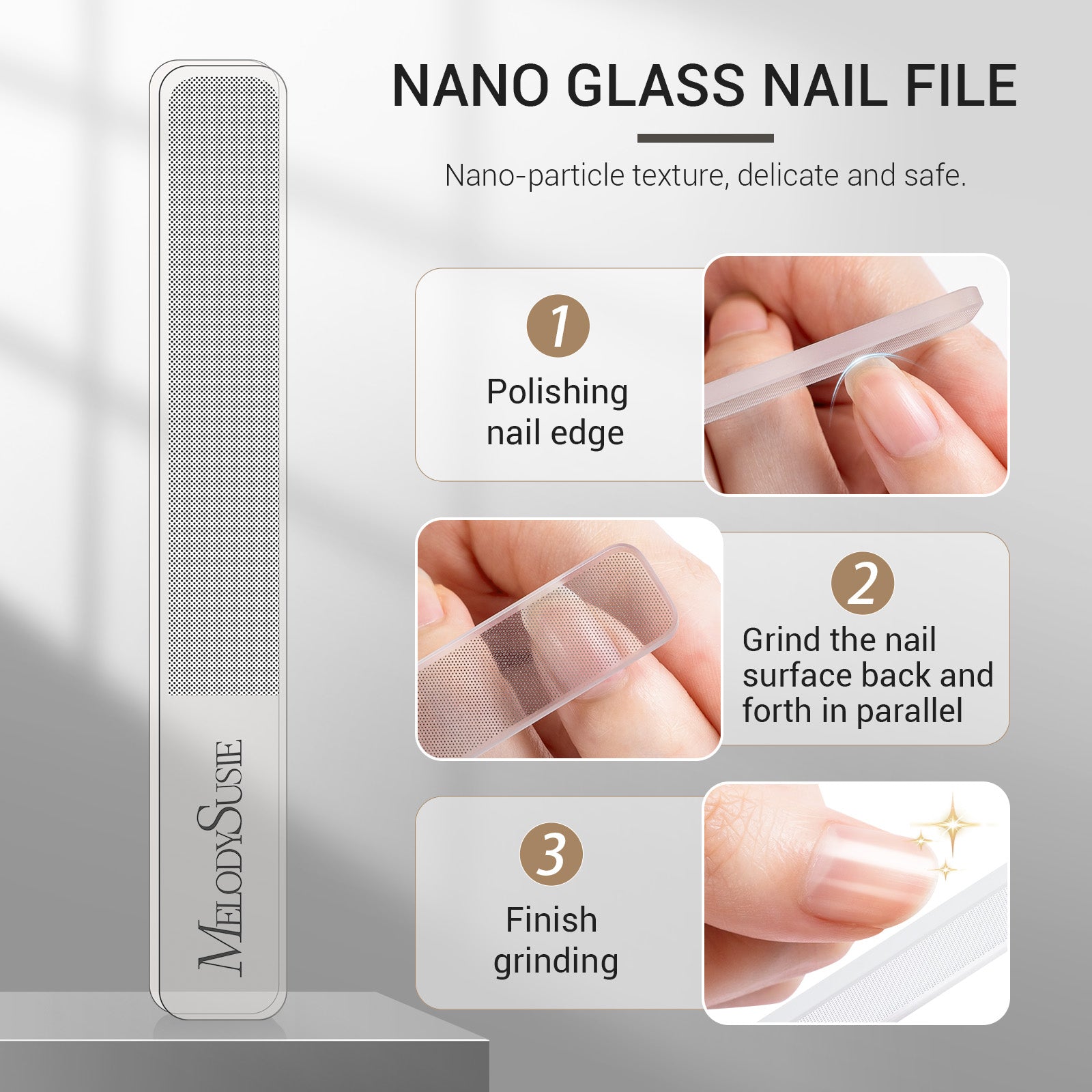 Stainless Steel Nail Clippers 3 in 1 Kit - Black - 图片6