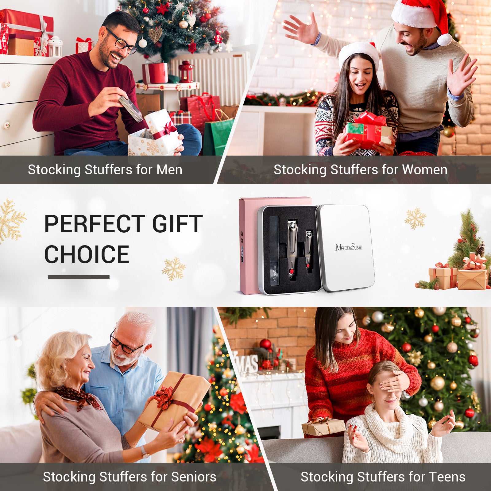 Stainless Steel Nail Clippers 3 in 1 Kit - Black - 图片8